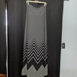 Black and White Strapless dress or long skirt